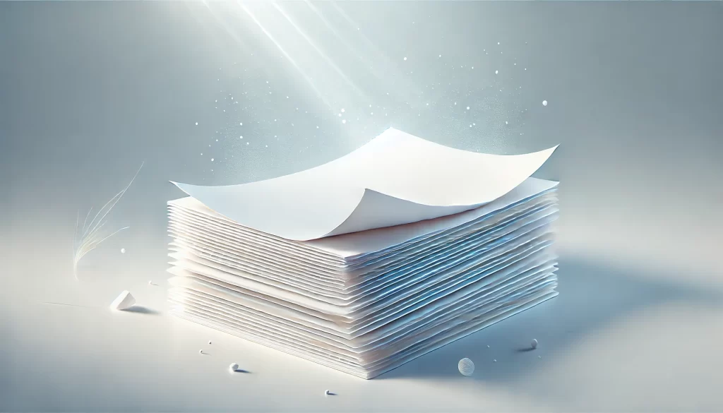 kaolin clay paper stack