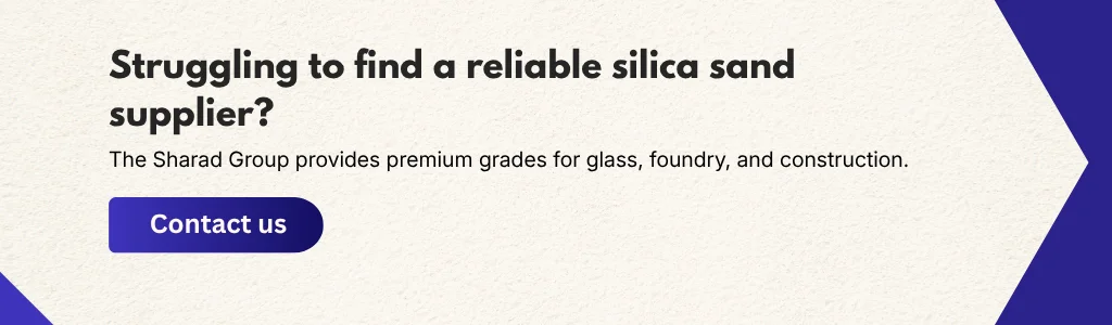 Reliable silica sand supplier offering premium grades for glass, foundry, and construction industries by The Sharad Group