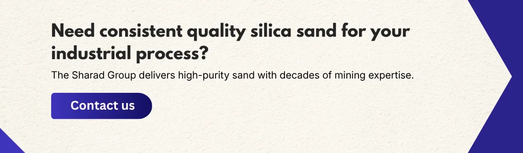 High-quality silica sand supplier for industrial applications with consistent purity and reliable supply by The Sharad Group