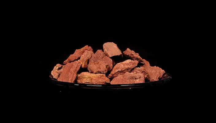 Laterite stone used as a construction raw material for building projects