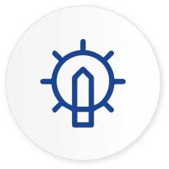 Icon representing advanced technology used in mineral processing