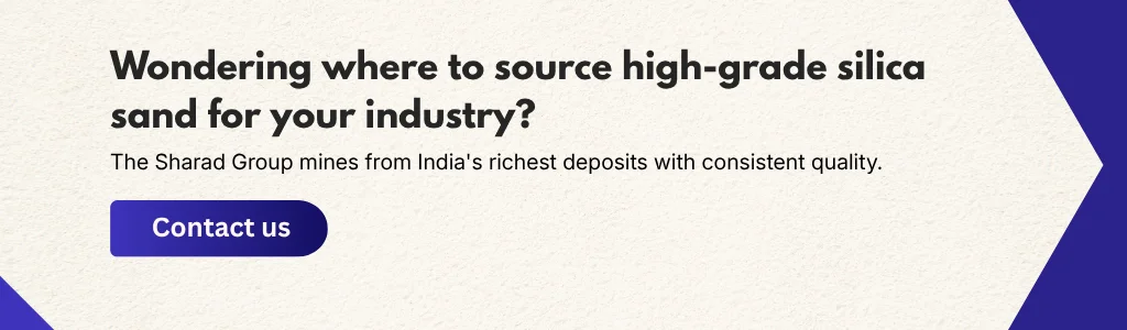 High grade silica sand supplier in India sourcing from rich deposits for consistent industrial quality by The Sharad Group