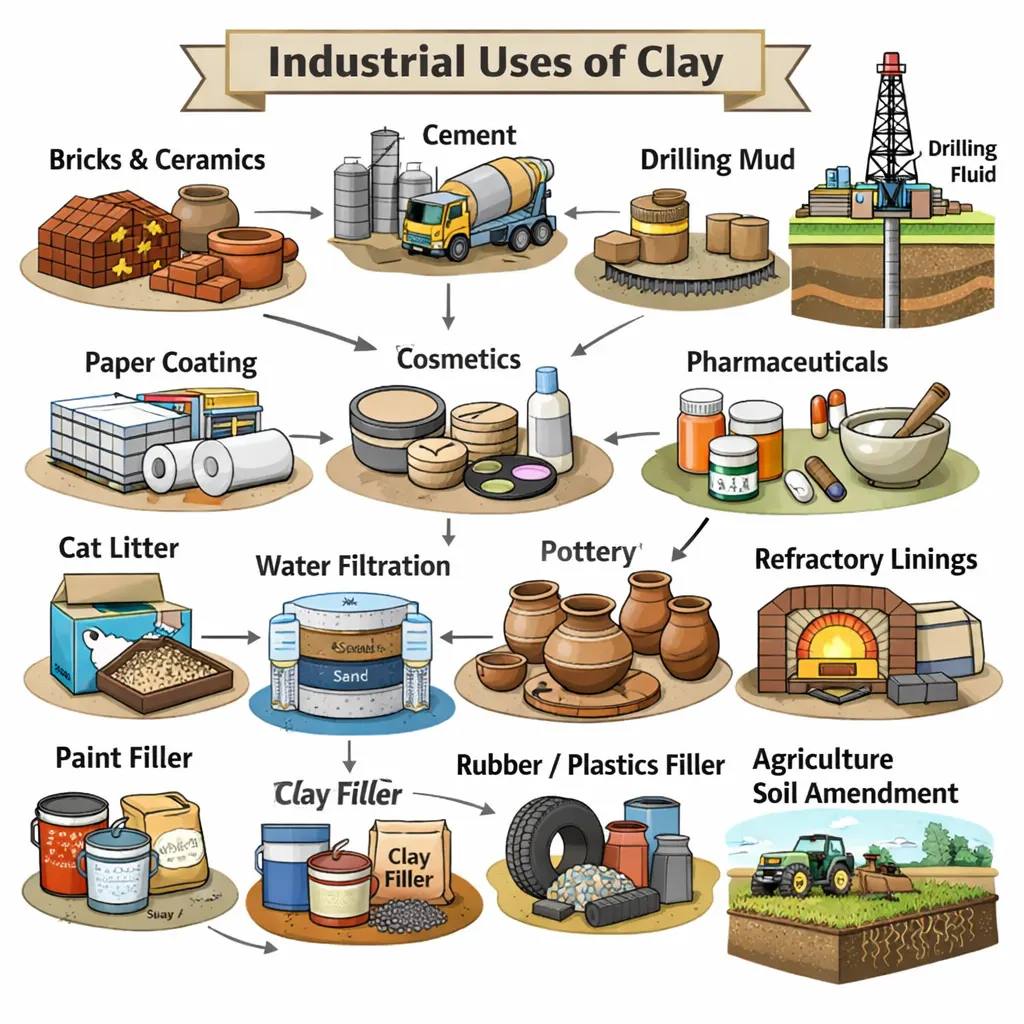 industrial uses of clay minerals
